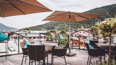Terrasse vom Panorama Restaurant in Kaprun im Margarethenstein