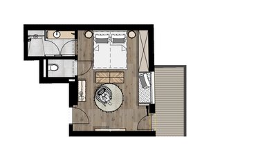 Grundriss der Lifestyle Suite im Margarethenstein