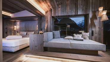 Panorama Restaurant Hotel Margarethenstein Top of M Deluxe Suite mit Sauna im Design Hotel Margarethenstein